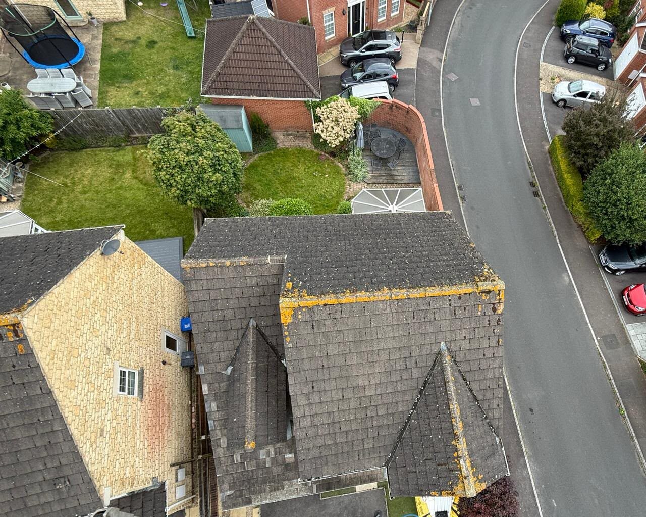 Waterless roof clean
