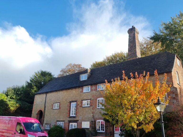 Cotswold stone roof cleaned by Cotswold Roof Cleaning